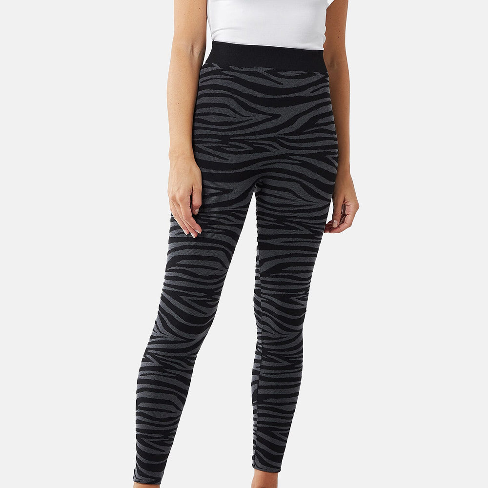 Polyester Zebra Bottom and Legging (Size 1x1 cm) - Black