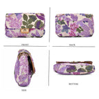 Sequin Floral Embroidery Crossbody Bag - Purple