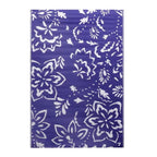 Floral Pattern Outdoor Reversible Rug (Size 180x120 cm) - Blue