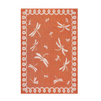 Dragonfly Woven Outdoor Rug (Size Large) - Terracotta