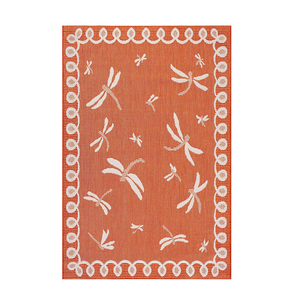 Polypropylene Rug and Door Mat (Size 1x1 cm) - Terracotta