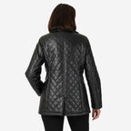 - Maisi Faux Leather Quilted Jacket (Size 8) - Black