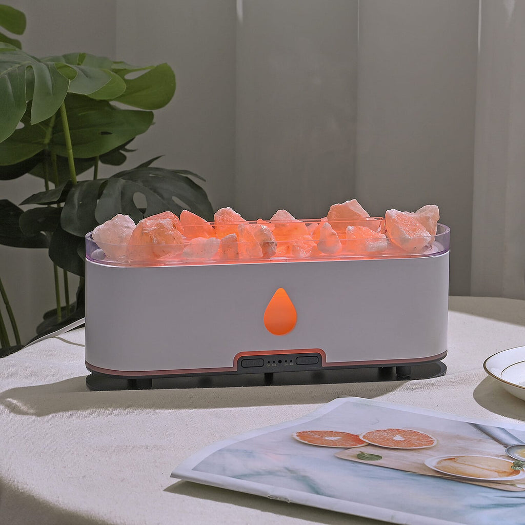 Wellbeing Portable Aroma Diffuser with 10 Pure Essential Oils - Dual Spray, 2-Color LED, Auto Shut-Off (200ml) - White