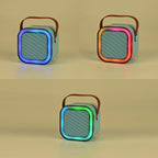 Karaoke Bluetooth Speaker with 2xMicrophones & RGB color changing light  - Blue