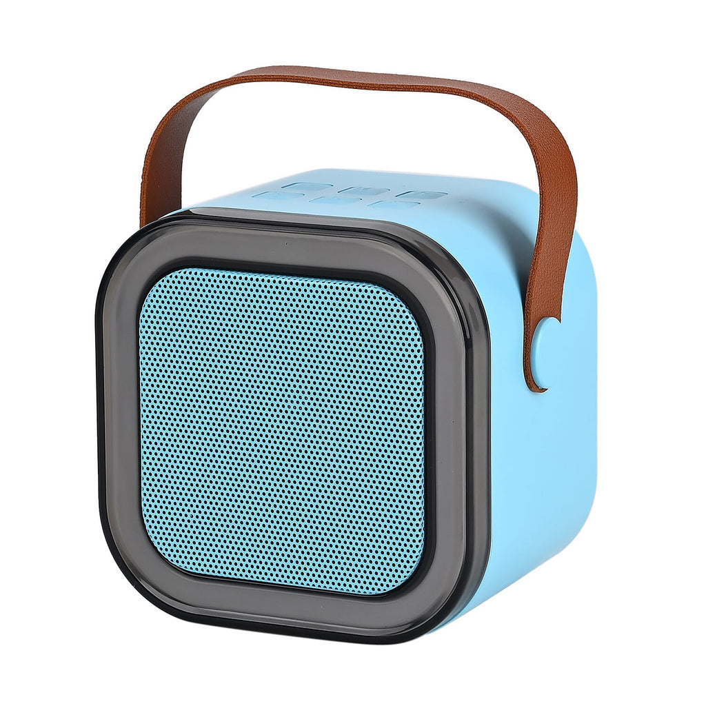 Karaoke Bluetooth Speaker with 2xMicrophones & RGB color changing light  - Blue