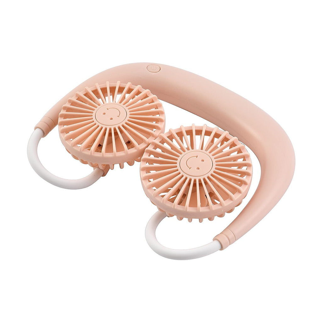 Portable Neck Fan with USB Rechargeable (1200mah) - Pink