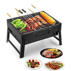 Portable Outdoor Folding BBQ Grill (Size 35x27x20cm) -  Black