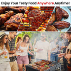 Portable Outdoor Folding BBQ Grill (Size 35x27x20cm) -  Black