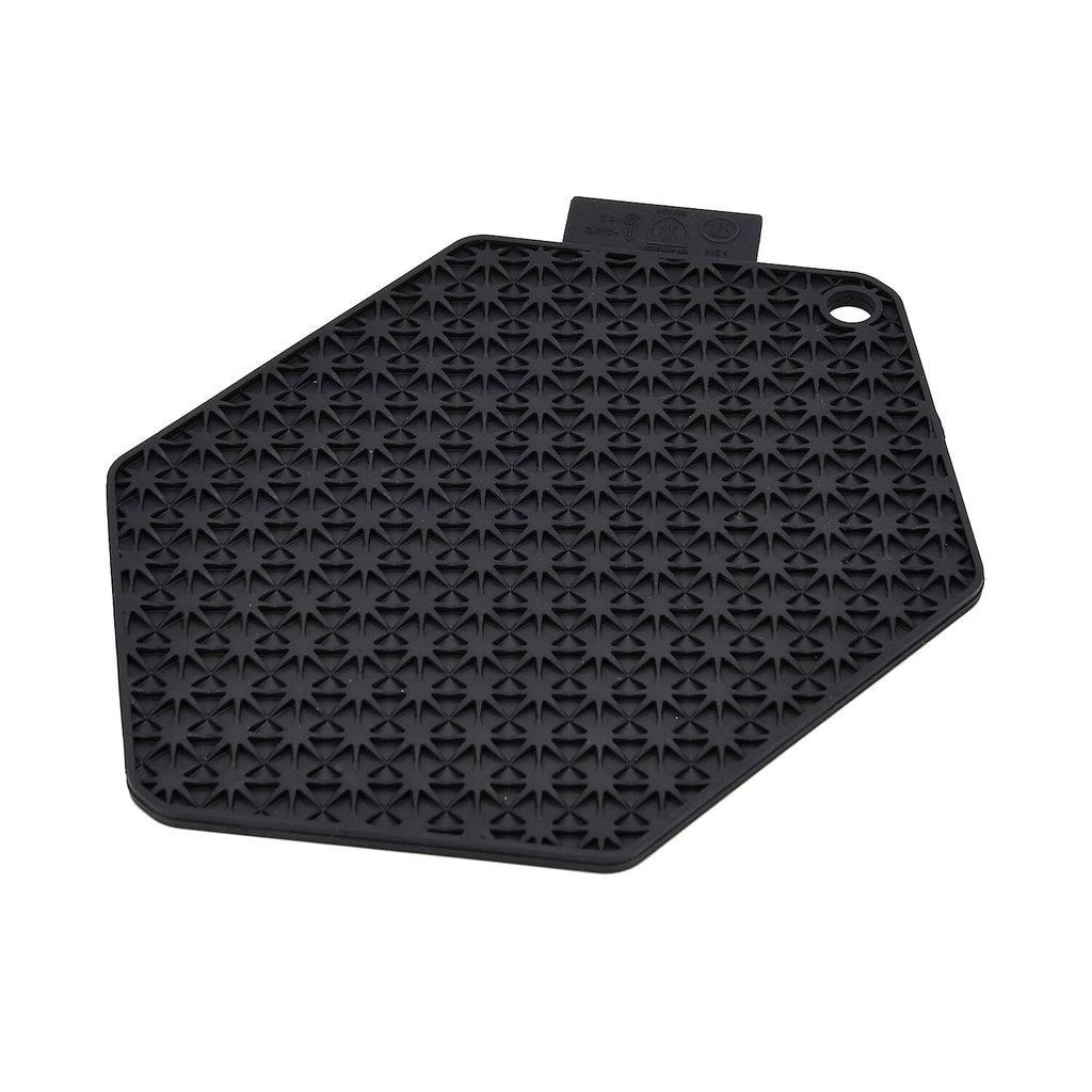 Set of 4 Heat-Resistant Silicone Pot Holders - Black