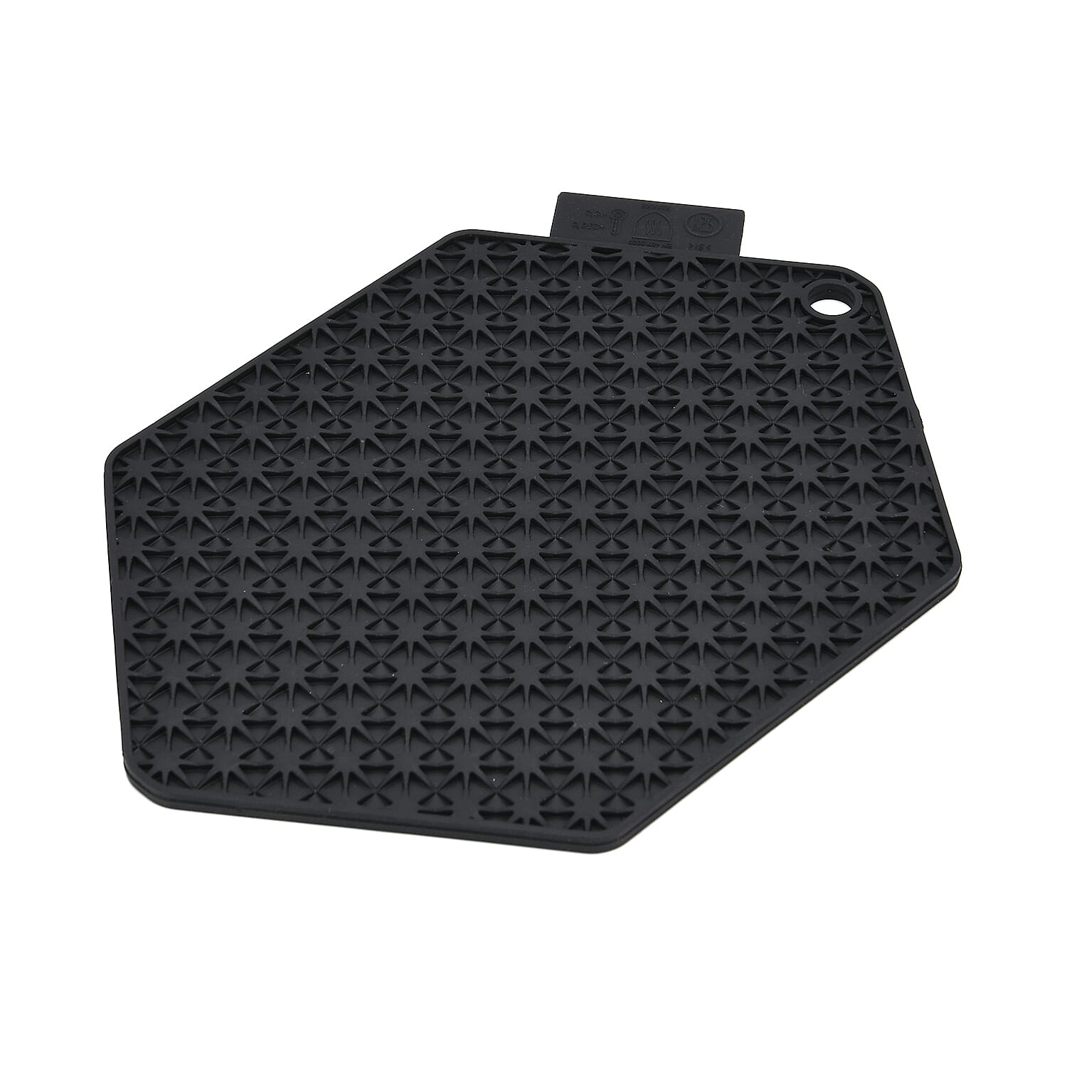 Set of 4 Heat-Resistant Silicone Pot Holders - Black