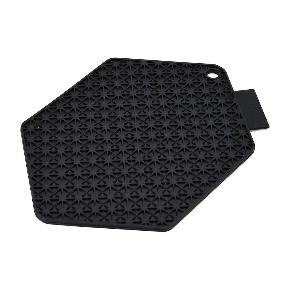 Set of 4 Heat-Resistant Silicone Pot Holders - Black