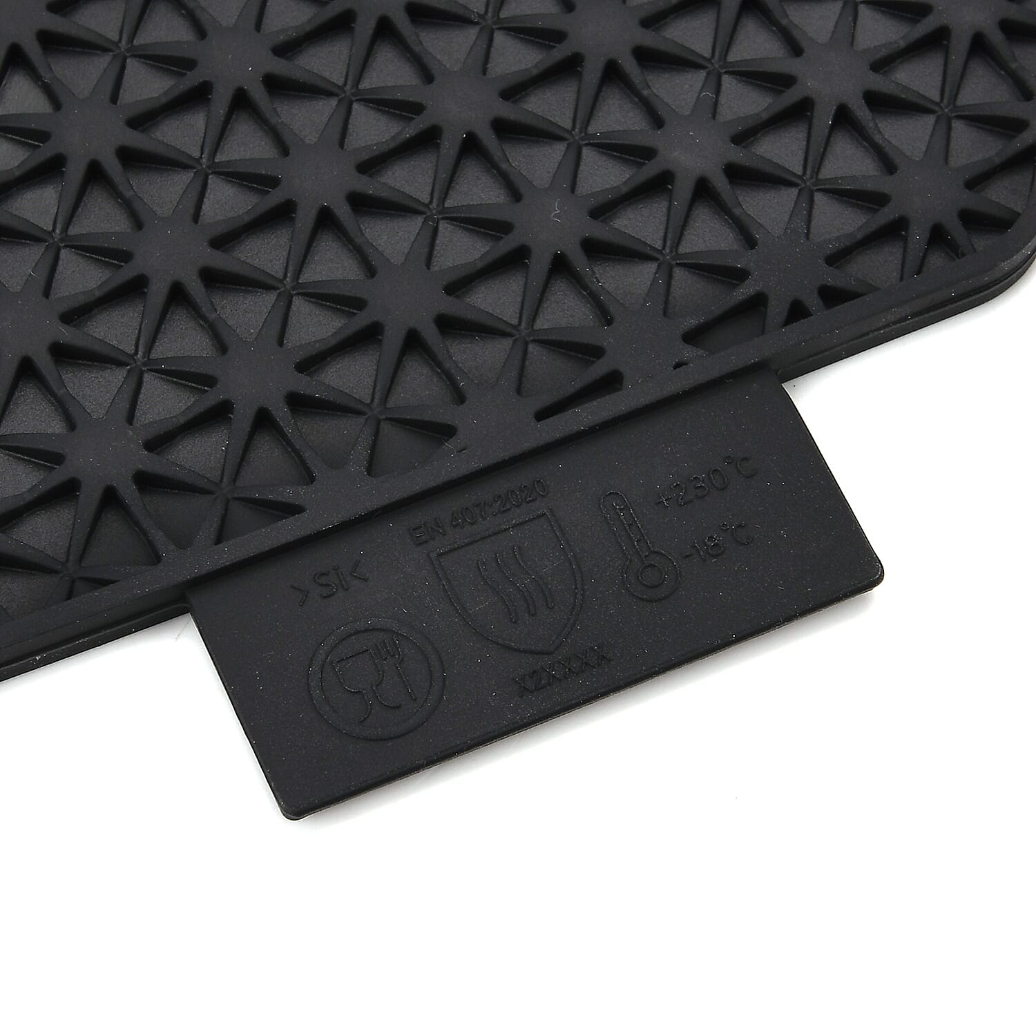 Set of 4 Heat-Resistant Silicone Pot Holders - Black