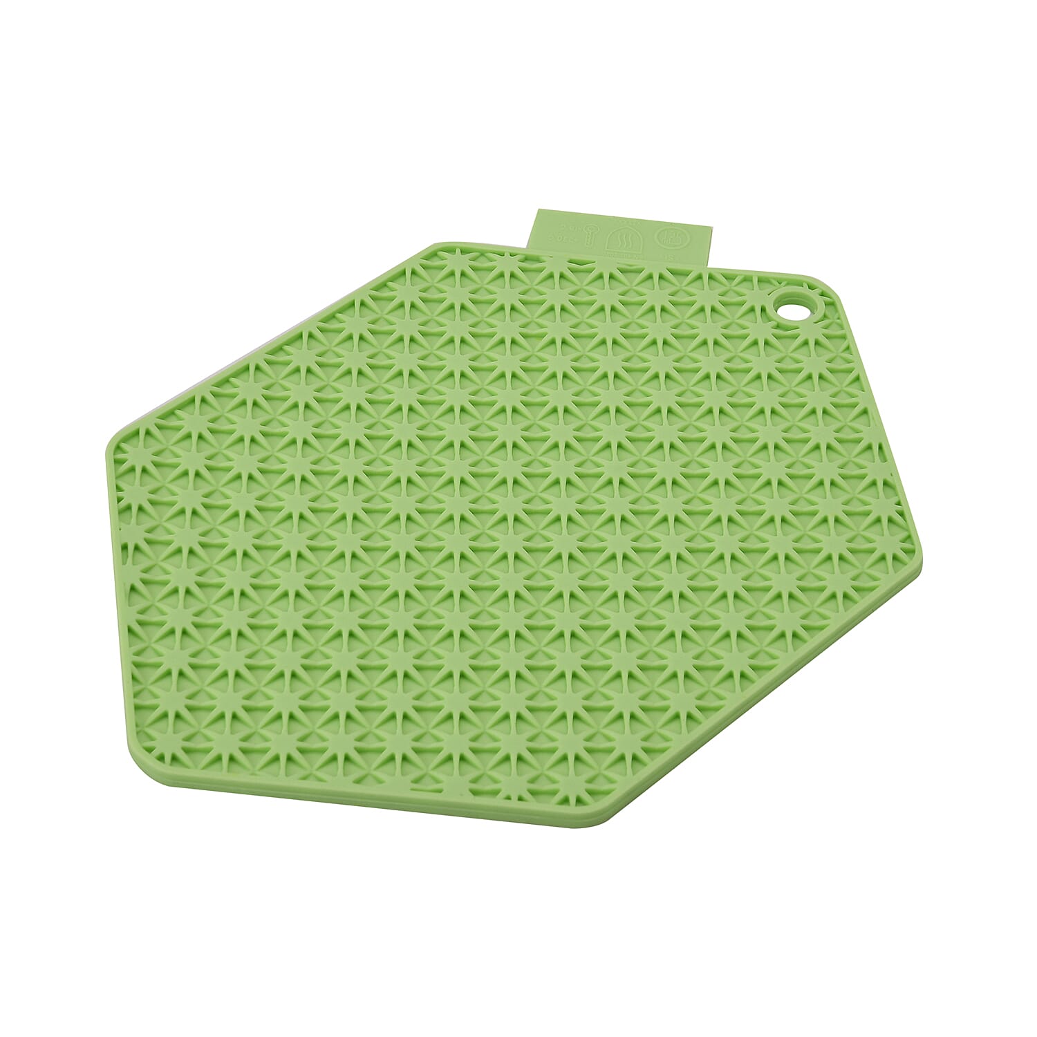 Set of 4 Hexagonal Silicone Potholders - Green