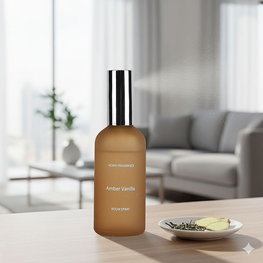 Amber Vanilla Fragrance Room Spray (100 ml) - Light Brown