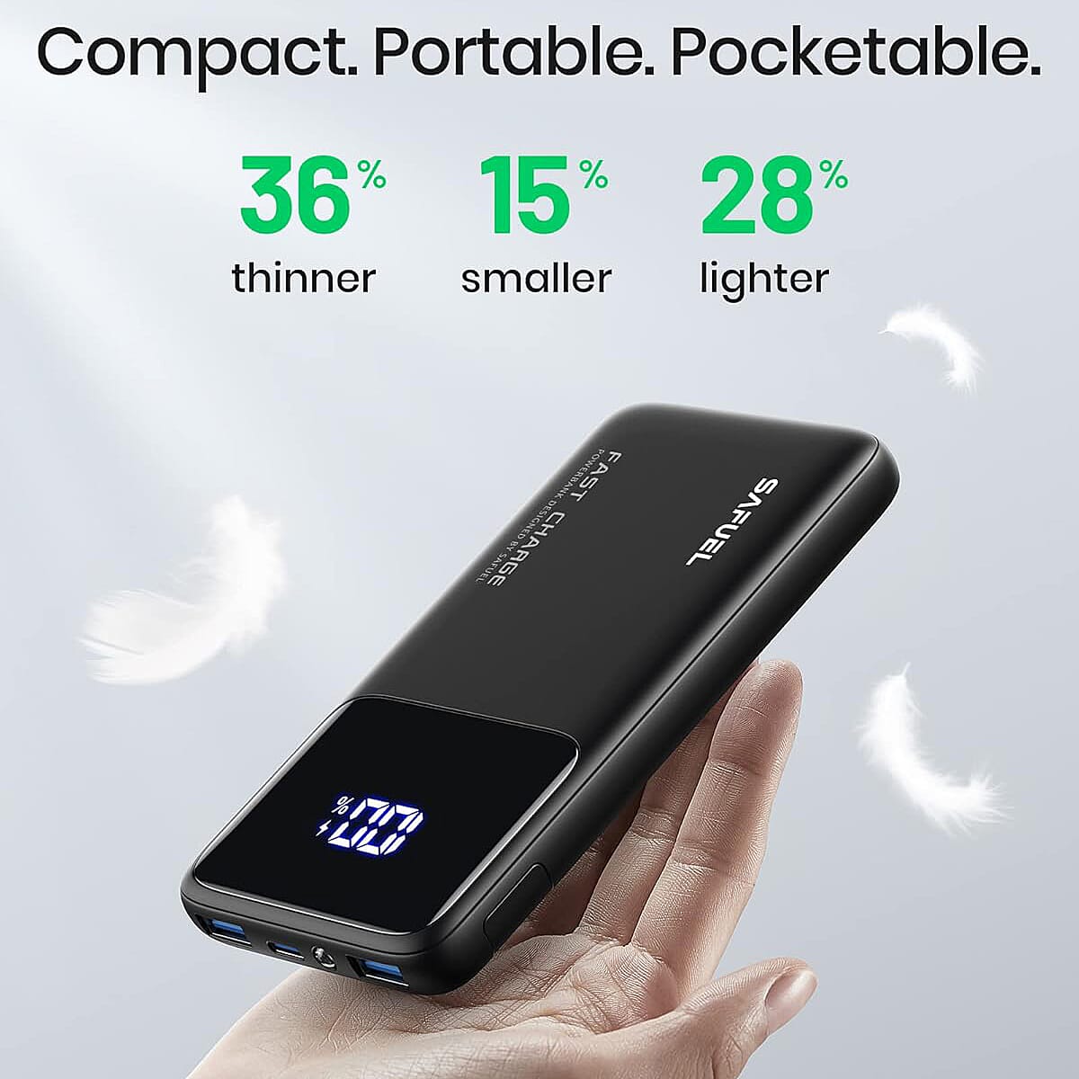 10500 mAh Power Bank - Black