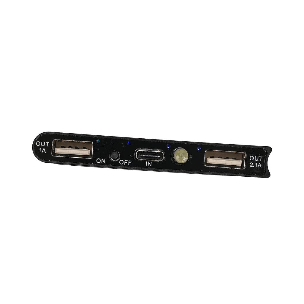5000mAh Power Bank with Solar Panel - Mountaineering Buckle - Black