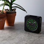 Precision Radio Controlled Alarm Clock - Analog Display with Snooze & Light (AA Battery Not Incl.) - Black