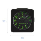 Precision Radio Controlled Alarm Clock - Analog Display with Snooze & Light (AA Battery Not Incl.) - Black