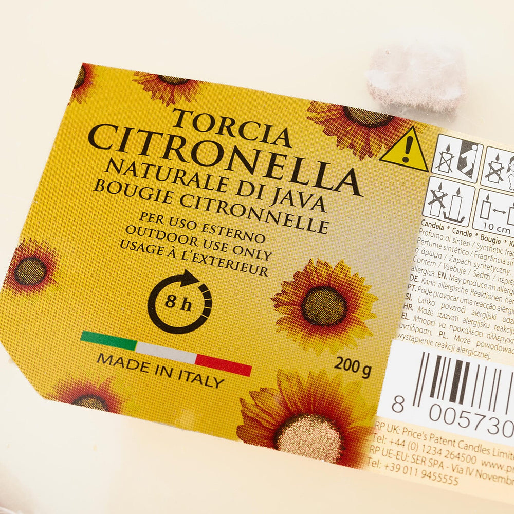 Prices Terracota Citronella Candle 10 Hour Burn Time - Yellow