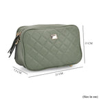 Prime Time Deal - Quilted Fully Lined Crossbody Bag With Adjustable Length Strap - Green