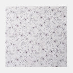 Polyester Flower and Leaves Blanket (Size 2x1 m) - White & Blue