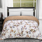 Polyester Flower and Leaves Blanket (Size 2x1 cm) - White & Red