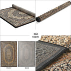 Polyester Traditional Rug and Door Mat (Size 120x1 cm) - Yellow & Yellow