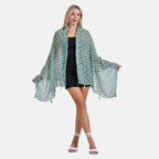 Closeout Deal New Arrival Fan Pattern Scarf (Size - One Size) - Green