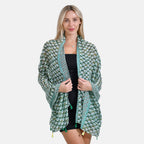 Closeout Deal New Arrival Fan Pattern Scarf (Size - One Size) - Green