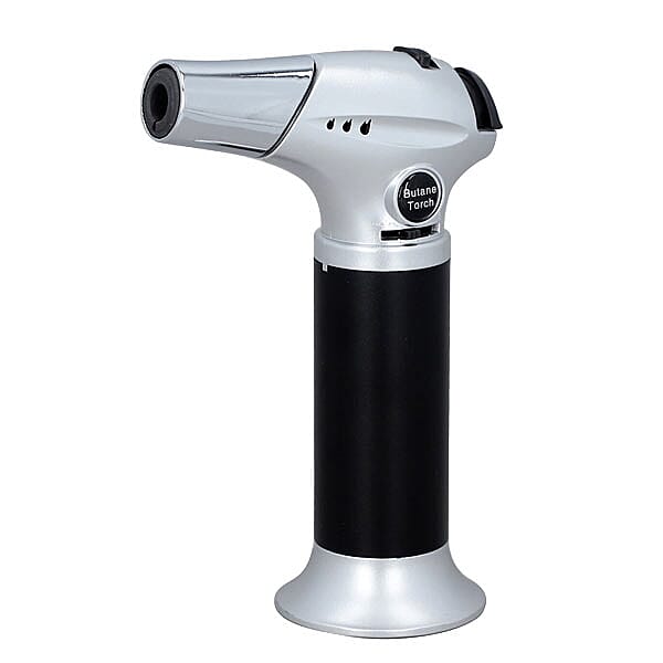Professional and Refillable Butane Blow Torch with Safety Lock & Adjustable Flame  For Crafts Cooking BBQ Baking