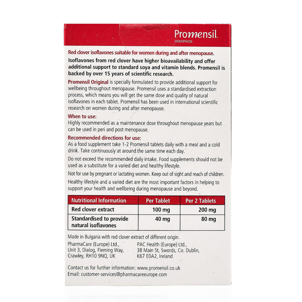 Promensil Menopause Original Strength 30s (40mg Red Clover Isoflavones)