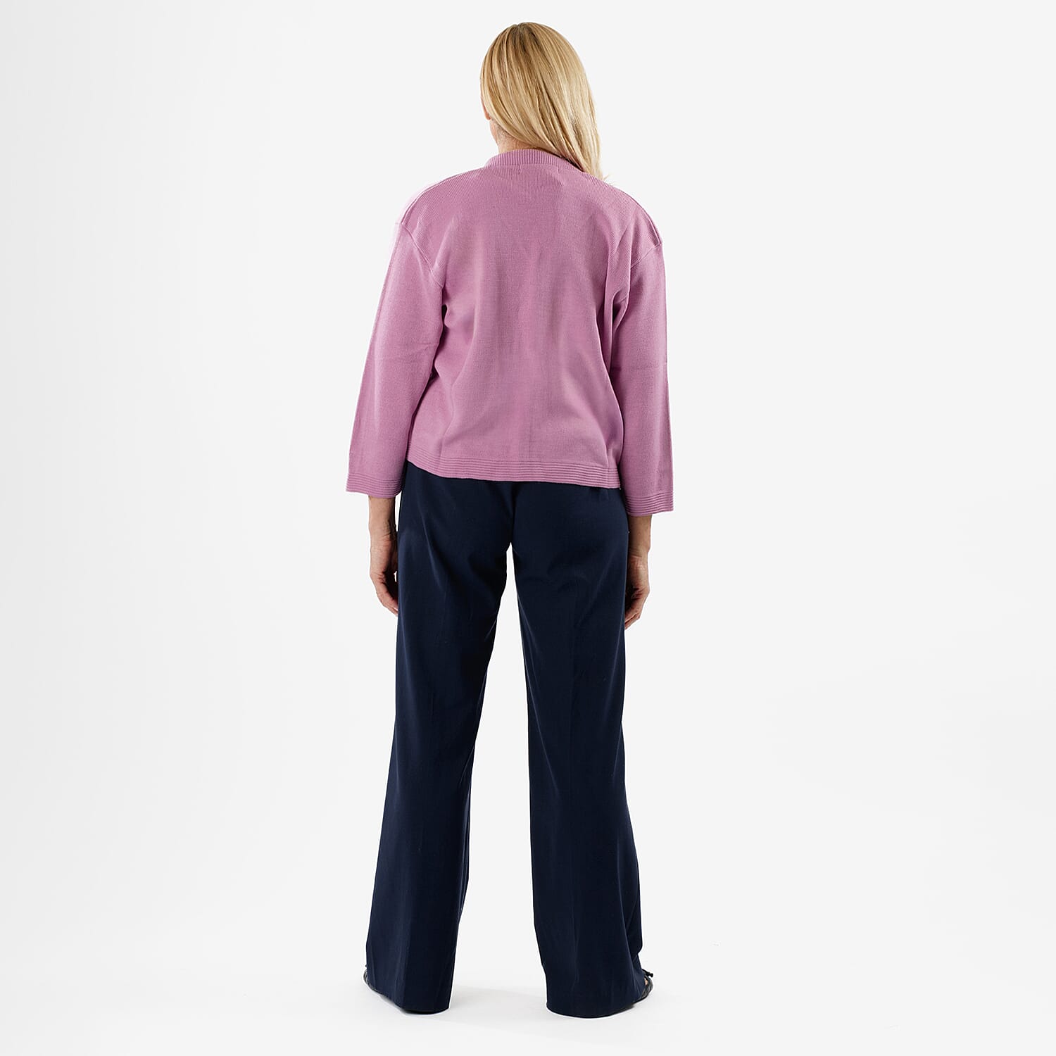 Pure And Natural Acrylic Cardigan (Size L to XL) - Lavender