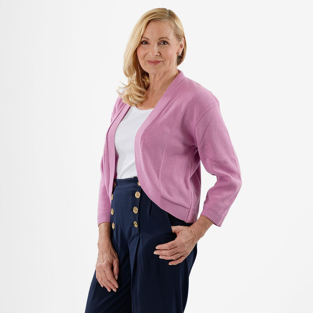Pure And Natural Acrylic Cardigan (Size L to XL) - Lavender