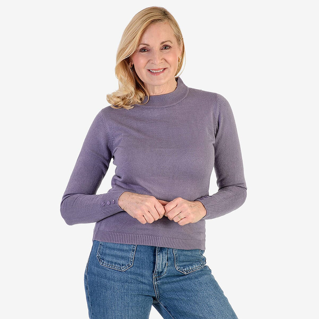 Pure And Natural Acrylic Cashmillon Jumper (Size - 22-24) - Dusky Plum