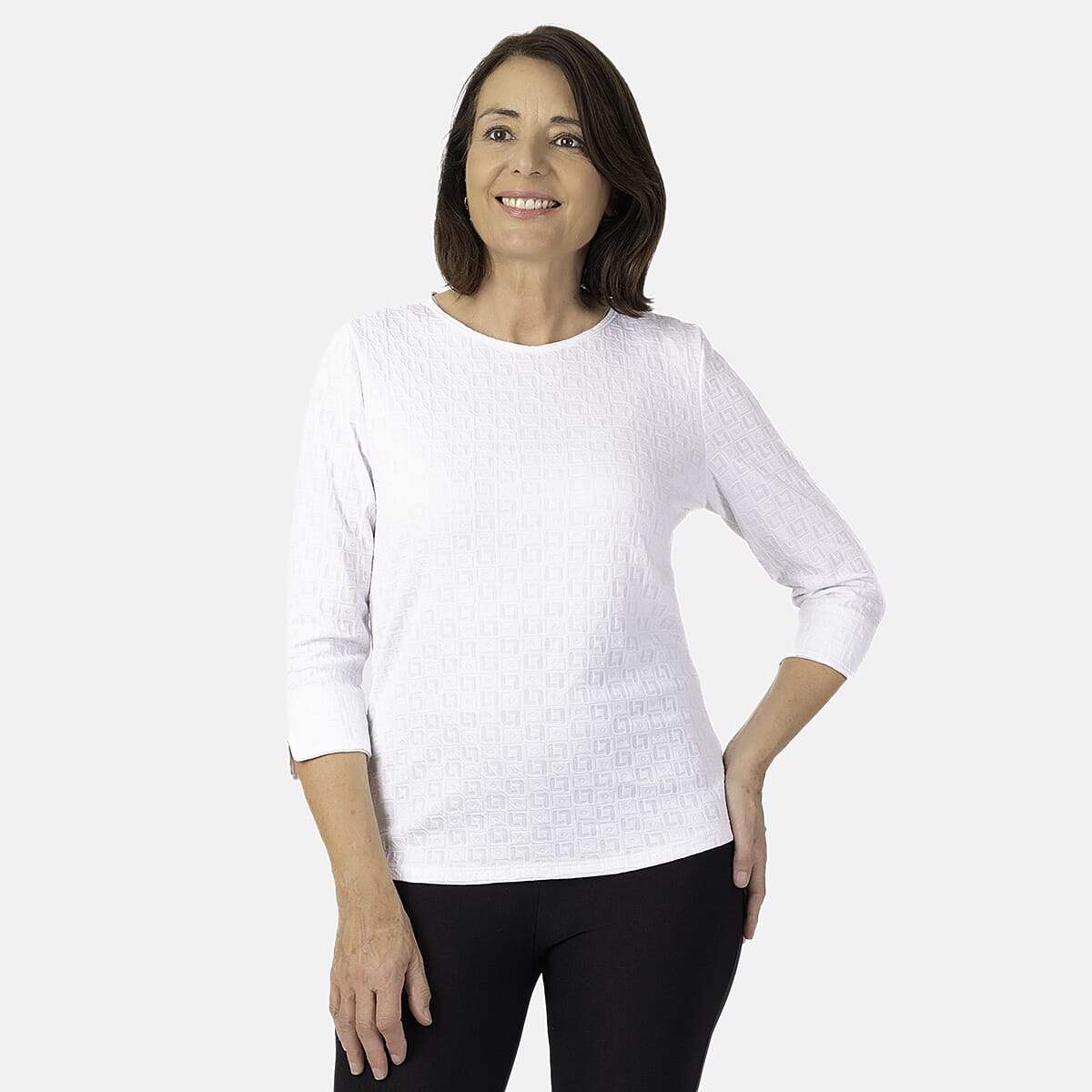 Pure And Natural Auburn Top (Size 10-12) - Ivory
