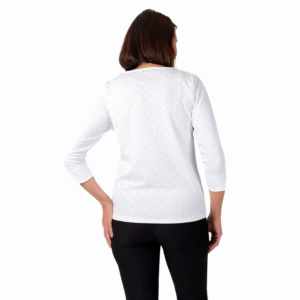 Pure And Natural Auburn Top (Size 10-12) - Ivory
