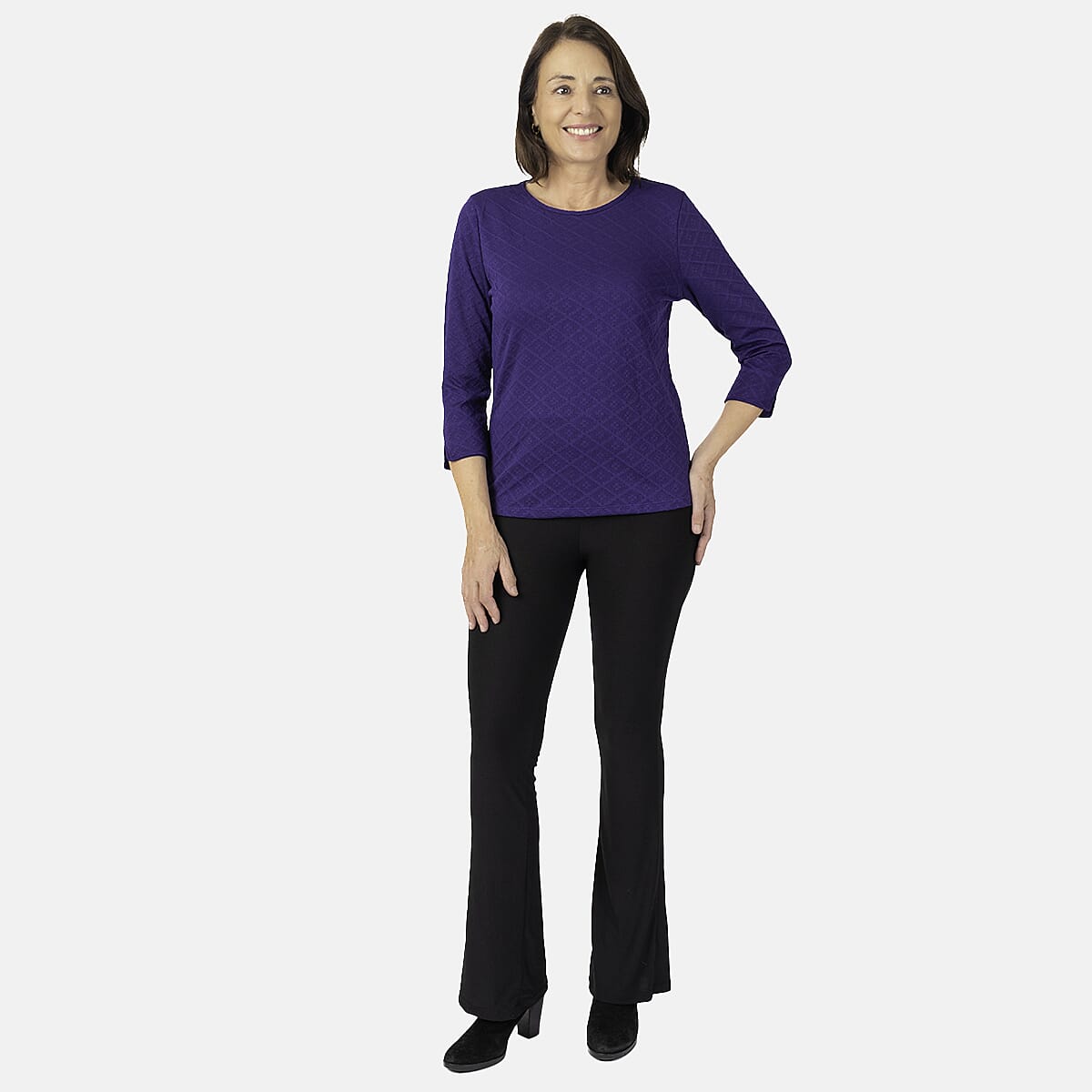 Pure And Natural Auburn Top (Size 10-12) - Purple