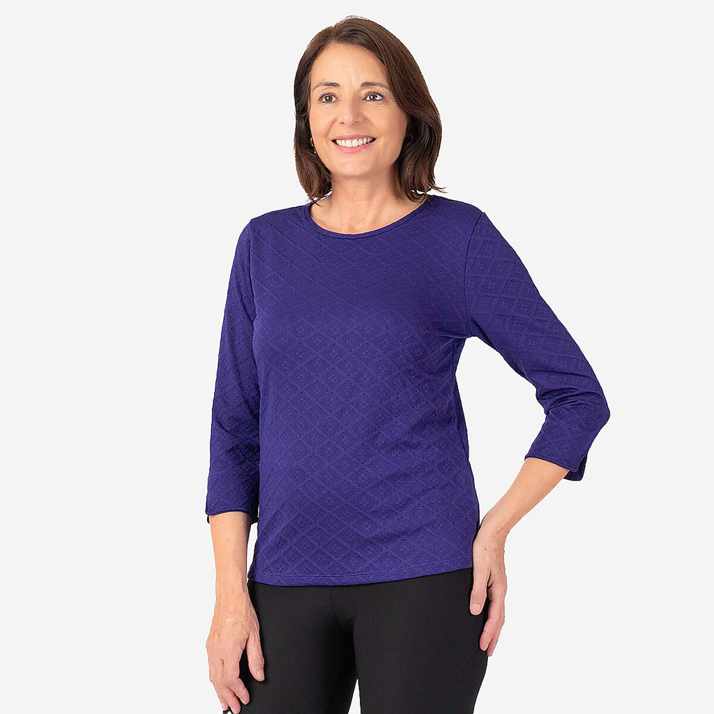 Pure And Natural Auburn Top (Size 10-12) - Purple