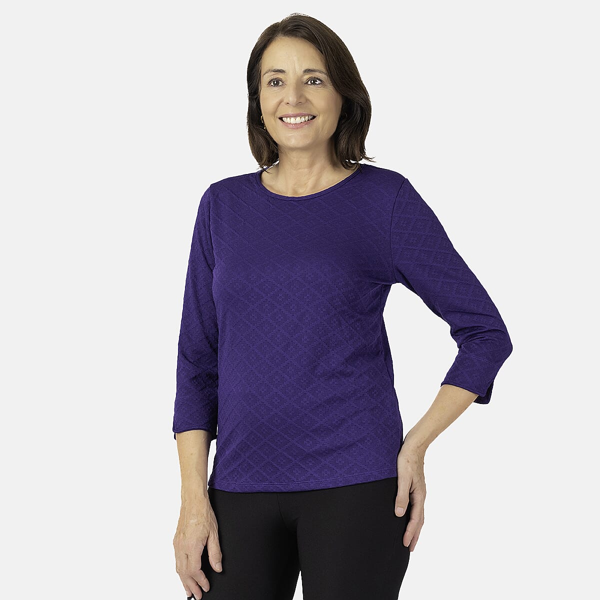 Pure And Natural Auburn Top (Size 10-12) - Purple