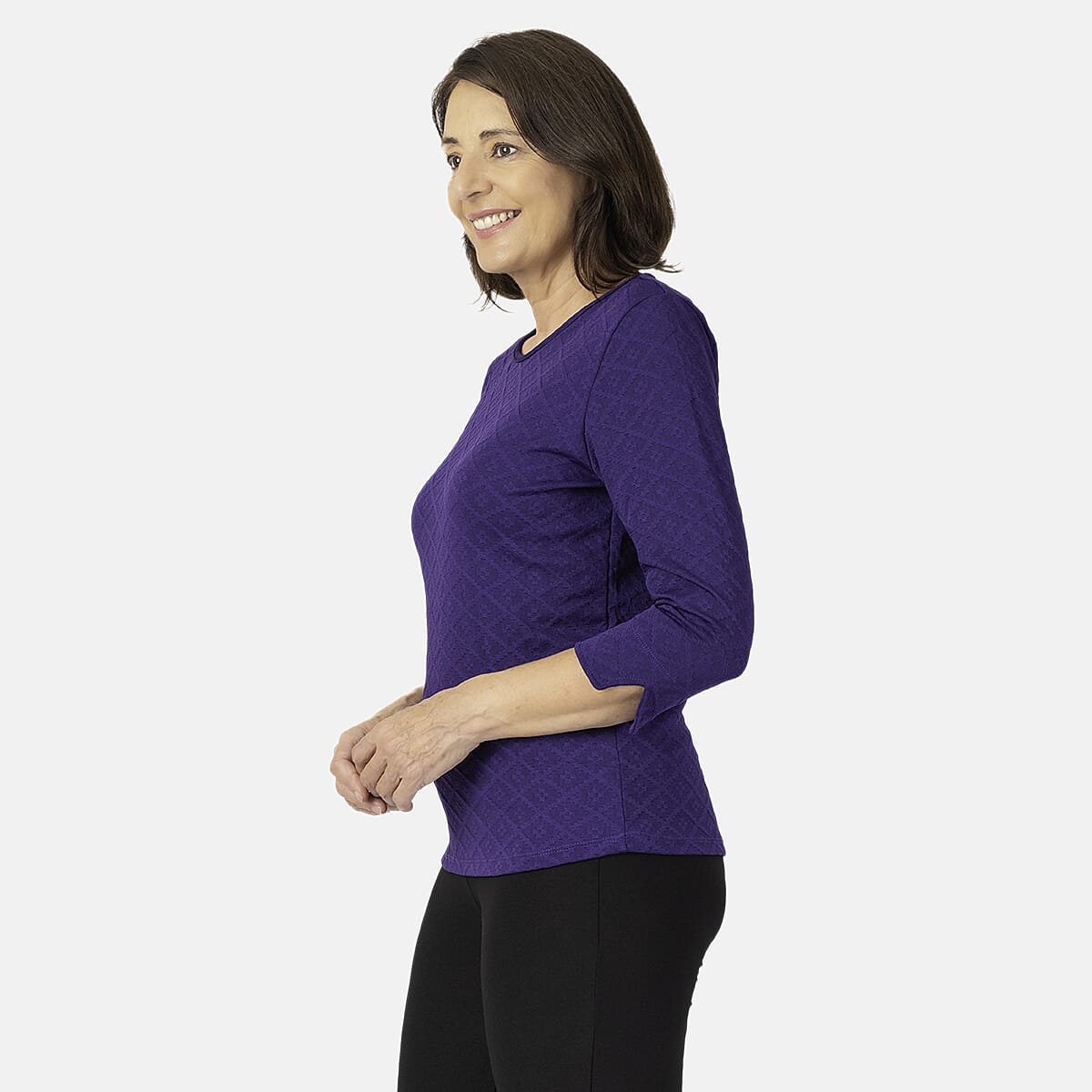 Pure And Natural Auburn Top (Size 10-12) - Purple