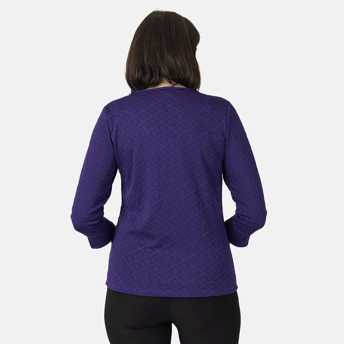 Pure And Natural Auburn Top (Size 10-12) - Purple