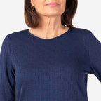 Pure And Natural Auburn Top (Size 18-20) - Navy