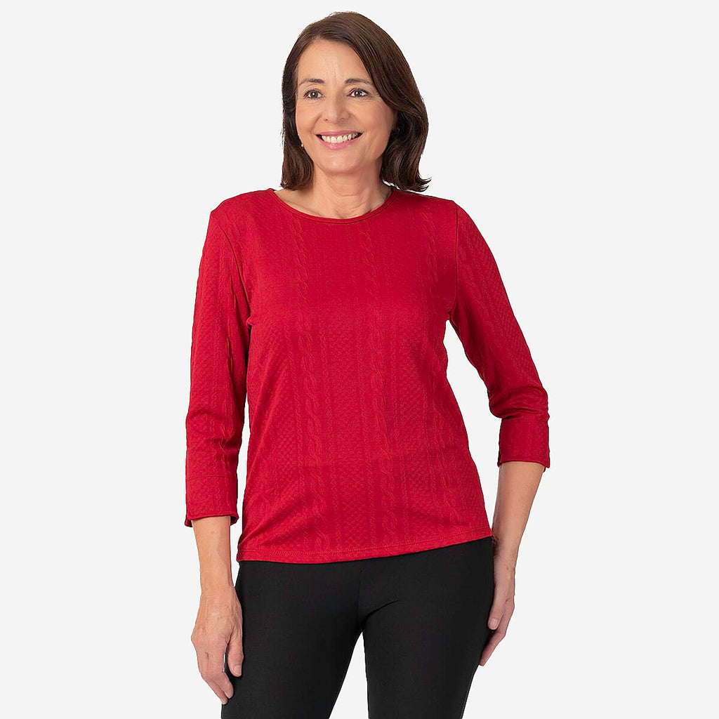 Pure And Natural Auburn Top (Size 18-20) - Red