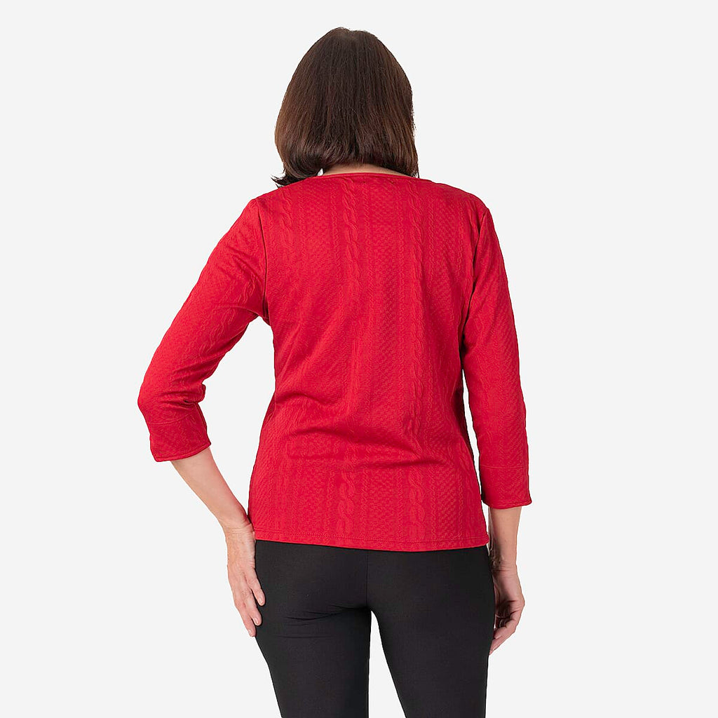 Pure And Natural Auburn Top (Size 22-24) - Red