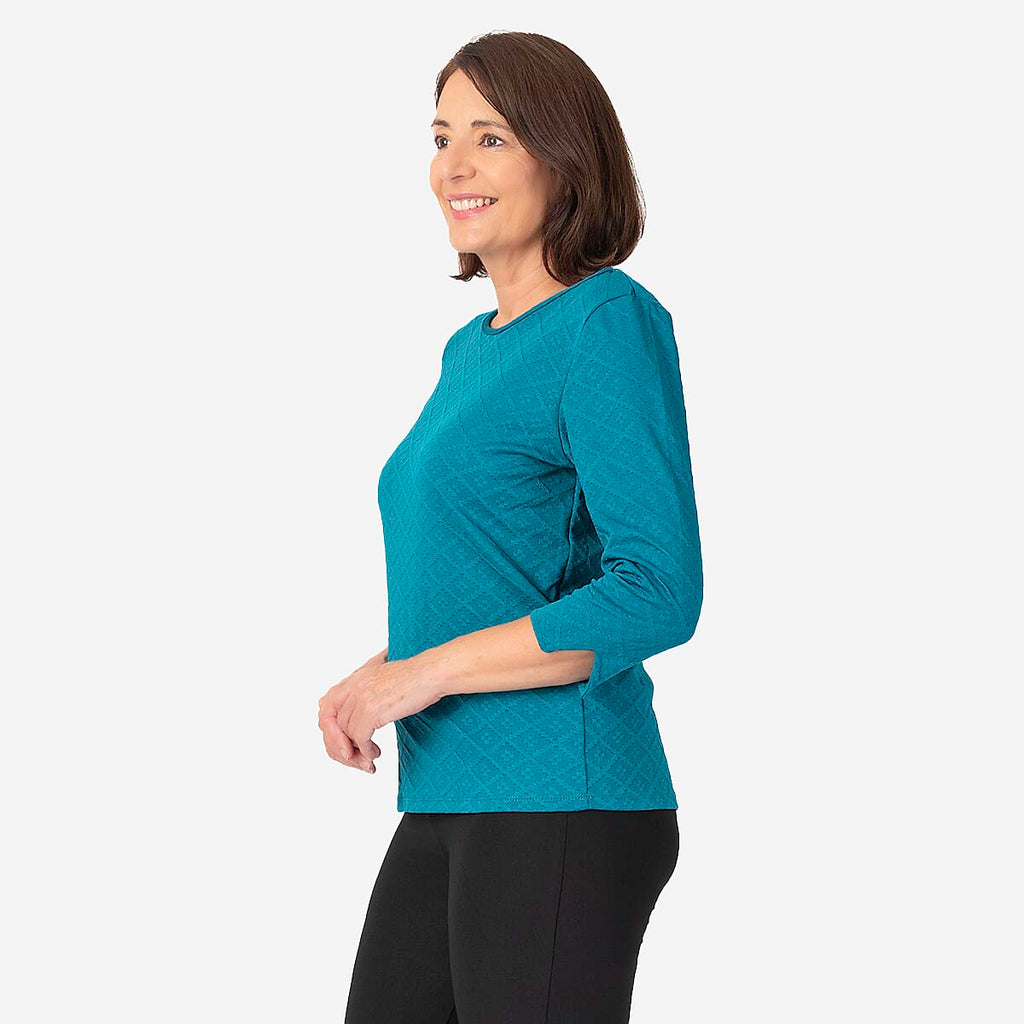 Pure And Natural Auburn Top (Size 22-24) - Teal