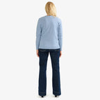 Pure and Natural Crew Neck Cardigan (Size 20) - Dusty Blue