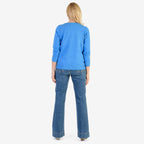 Pure And Natural Crew Neck Cardigans (Size 18) - Flora Blue