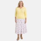 Pure And Natural Crew Neck Cardigans (Size 18) - Lemon