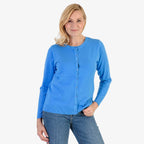Pure And Natural Crew Neck Cardigans (Size 20) - Flora Blue