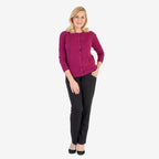 Pure And Natural Crew Neck Cardigans (Size 20) - Mulberry